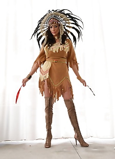  sex images Mature woman in Native American attire, big tits , brunette 